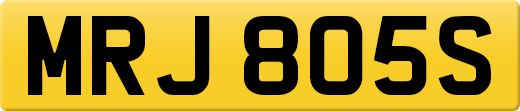 MRJ 805S private number plate